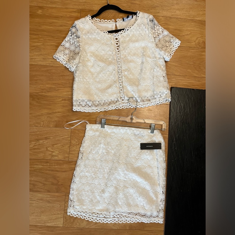 Lulus White Two Piece Set